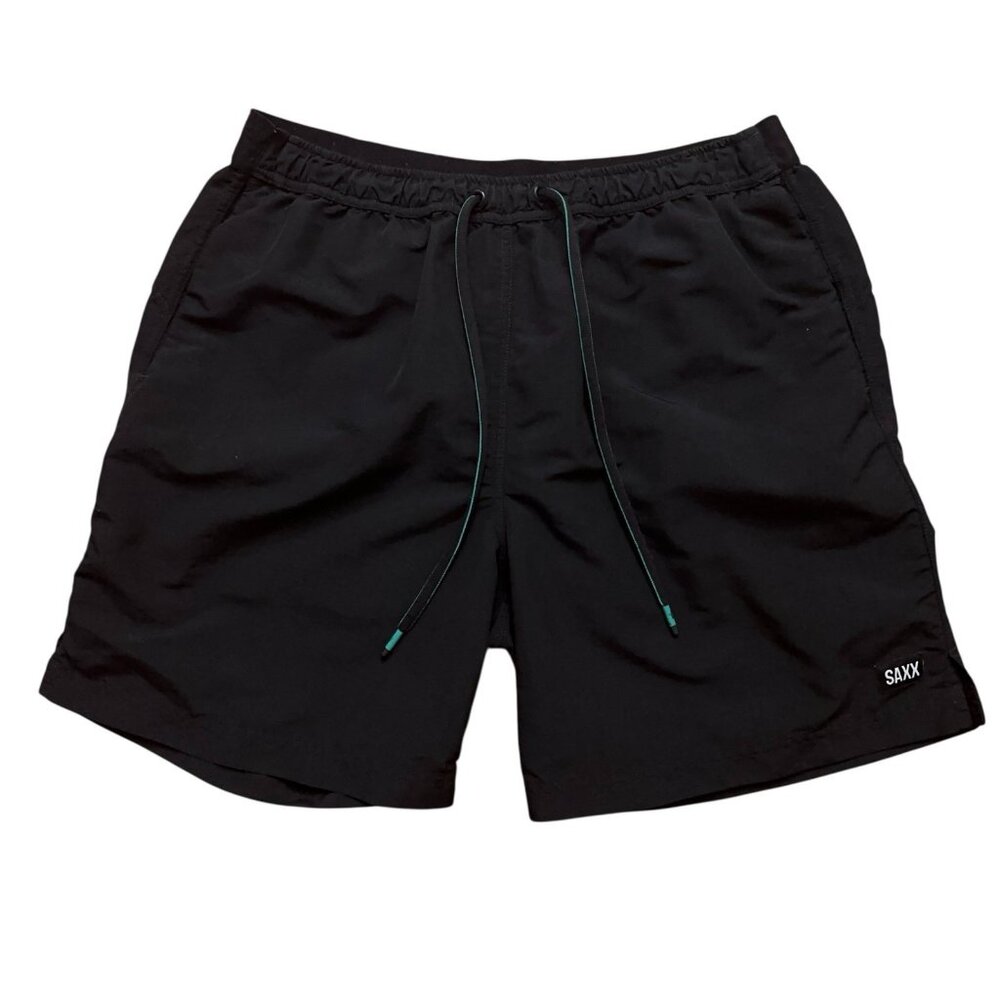 SAXX Shorts Mens Size M Cannonball 2N1 Lined Drawstring Performance Black